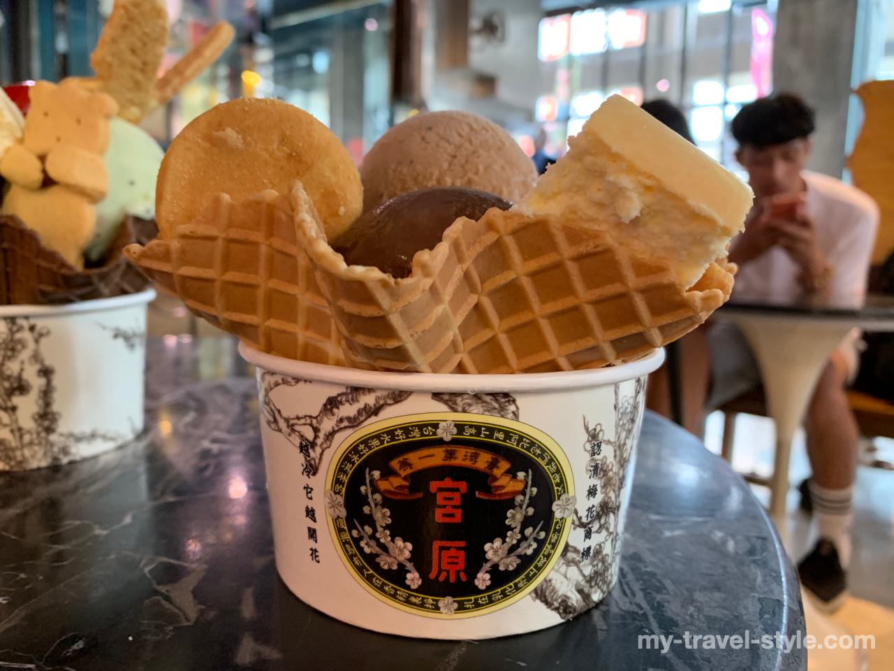 宮原眼科のアイスクリーム