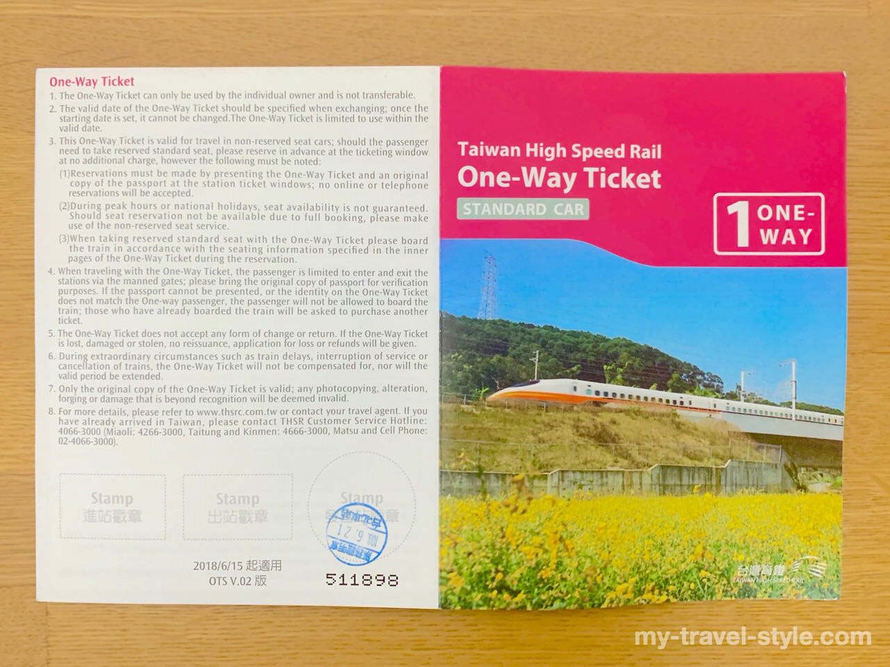 台湾新幹線の外国人割引切符