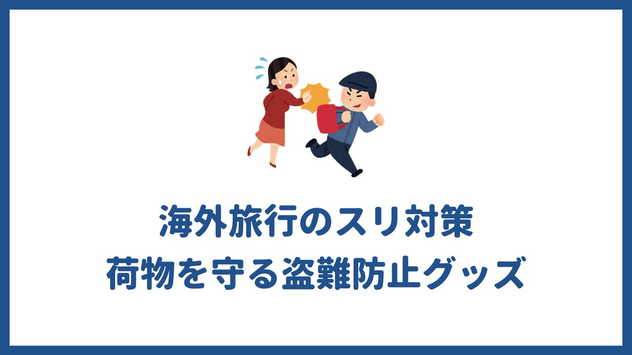 海外旅行のスリ対策 荷物を守る盗難防止グッズでスリを未然に防ごう 代の個人旅行