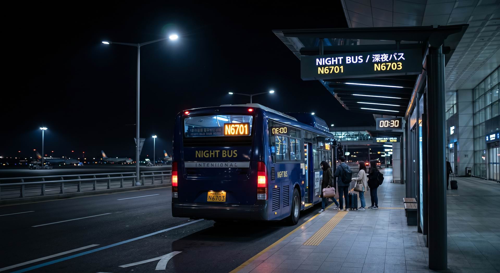 ⑤ 深夜バス（N6701・N6703など）