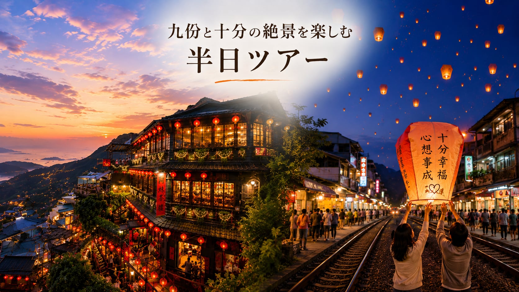 九份＋十分ランタン上げ 1日ツアー（人気No.1）